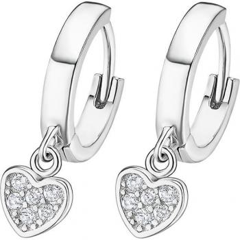 Pendientes Time Road WS03000/13 de Plata con Forma de Corazón para Mujer