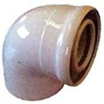 Dismol Codo coaxial 60-100 evacuación de Gases Aluminio/alumino