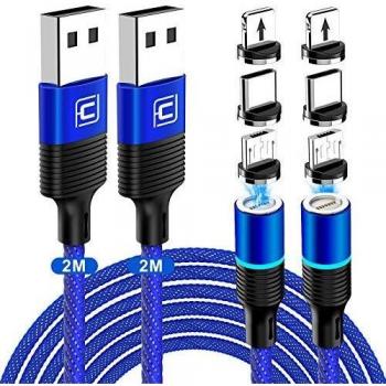 Cafele 3 en 1 cable magnetico carga2m2mcargador iman de transferencia datos carga rapida 3acable magnetic de nailon para tipo cmicro usb1phonehuaweihonorsamsung galaxyxiaomisonyzazulz