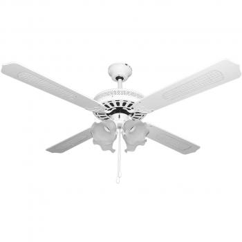 Orbegozo CT 11132 B - Ventilador de techo con luz, 4 palas reversibles, diámetro 132 cm, potencia de 60 W y 3 velocidades