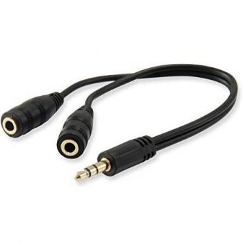Equip 147941 Divisor de Audio Negro - Divisores de Audio