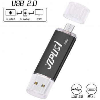 YZPUSI 32 GB Memoria USB, 2 en 1 USB 2.0 Doble Transforma Pendrive para PC y Android con OTG Micro USB, Memoria USB Compatible con Samsung Huawei Smartphones y Tableta Memory Externa