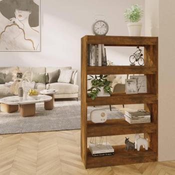 Librería/Partición Aglomerado Roble Ahumado 80x30x135 cm