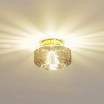 Lámpara de Techo Dimmable 'Hildur' en Cristal Gris Humo - Ø 22 cm - Lindby