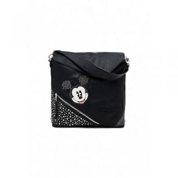 Desigual BACK MICKEY STUDSTYLE JERSEYMAX PU BLACK women's Backpack in Black, Backpacks, female, Black, Size: ONE SIZE Black Printed Handbag/Rucksack with Zip, Desigual Mickey Studstyle Shoulder Bag 32 cm black