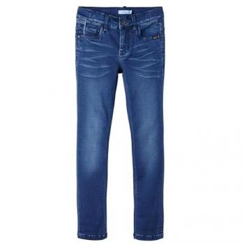 Name It Theo Slim-Fit Children's Jeans - Dark Blue Denim