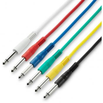 Juego 6 Cables Jack 6,3mm Mono 1,20m Adam Hall