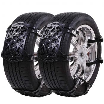 UniAuto Cadenas para Nieve Universales Cadenas de Nieve para Llantas para Cualquier Ancho de Llantas de 165 a 285 mm, Juego de 6,