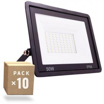 Pack 10 Proyectores LED 50W 4.000Lm 6000ÂºK IP66 Orientable 60.000H [LM-6007-CW-PK10]