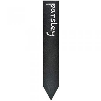 Set de 6 Etiquetas para Plantas de Pizarra - Gris - H 19,6 cm