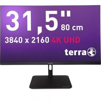 Monitor TERRA 31.5 LCD/LED 4K Ultra HD, 3840 x 2160 píxeles, USB-C/DP/HDMI, altura ajustable, sin parpadeo