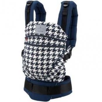 Mochila Portabebés Manduca XT Ergonómica Evolutiva Pepita Navy, 3 Posiciones, para Bebés de 3,5 a 20 Kg, Algodón Orgánico 100%
