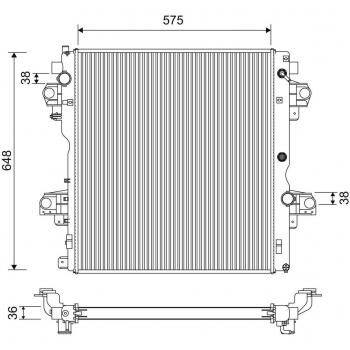 Radiador de refrigeración del motor Valeo 701226, tipo radiador, características: diseño optimizado para una mejor disipación del calor, fabricado con materiales de alta calidad para mayor durabilidad, compatible con varios modelos de vehículos, fác