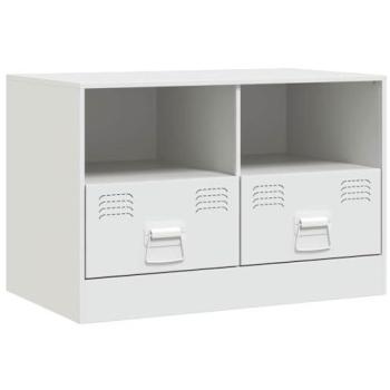 Mueble TV Multimedia Estantería Buffet Acero Blanco 67 x 39 x 44 cm