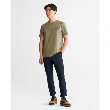 Timberland Slim Fit Stretch Twill Chino Trousers for Men in Yellow, Size 40