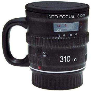Into Focus Mug - Camera Lens Mug With Lid Lenscap