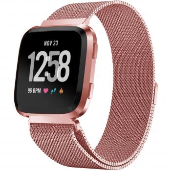 YaYuu para Fitbit Versa Bandas, Milanese Loop Correa de Acero Inoxidable Reemplazo de Malla Pulsera Cierre magnético Ajustable Correa Accessary Bracelet para Fitbit Versa Fitness Reloj Inteligente