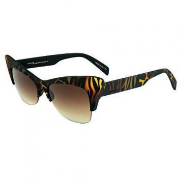 Italia Independent Women's Acetate Sunglasses 0908-ZEF-044, Multicolor (Orange/Brown/Black), 59mm