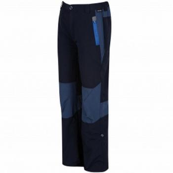 Regatta Sorcer Mountain III Lightweight Water Repellent UV Protection Quick Drying Active Pantalones, Infantil, Azul Oscuro, 11-12 años