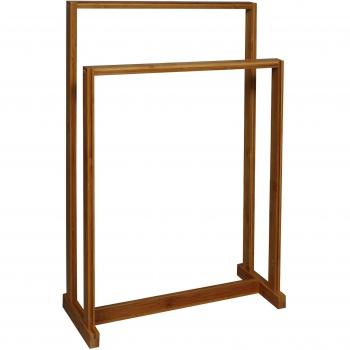 Toallero de baño de bambú 45x18x65cm bambú