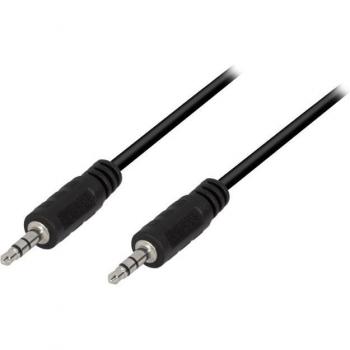 Cable de audio LogiLink 3.5 mm macho a macho, 1 m, estéreo, negro