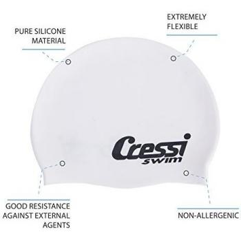 Gorro de natación Cressi de silicona color blanco