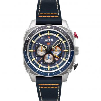 AVI-8 Hawker Hunter Atlas Dual Time Chronograph Pavillion Blue Quartz AV-4100-02 Men's Watch