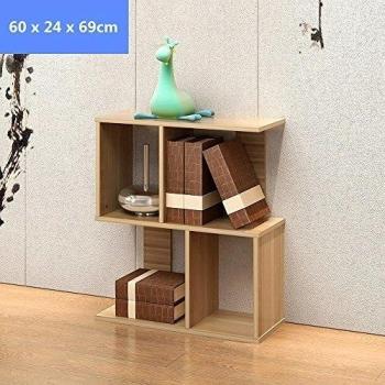 Blueidea® Estante de Madera Amarillo Biblioteca Log Estilo de Zapatos Estante Combinación Libre para Estudiantes Niños / Decoración Manera Para Casa Hogar