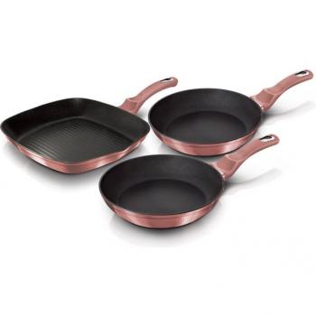 Berlinger Haus I-Rose Set 2 Sartenes + Grill