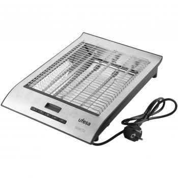 Ufesa TT7920 Optima Tostador Plano, 650W, Pantalla LCD, Selección del Grado de Tostado, Ajuste Digital