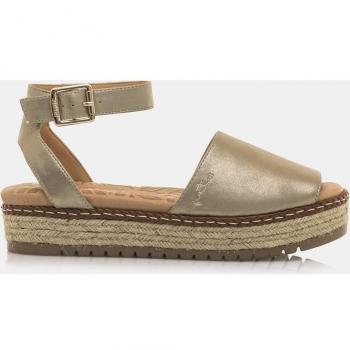 Sandalia Mustang 59617 Champagne Talla 41 Oro con Plataforma