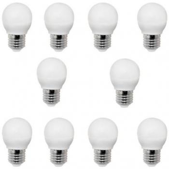 Bombilla LED esférica luz blanca, rosca fina E-14 - 6W