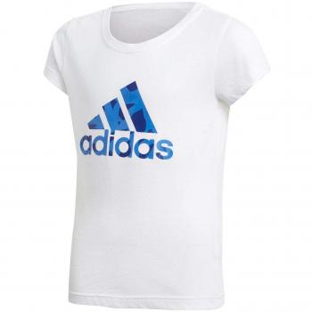 Adidas niña Logo – Camiseta sin Mangas, Niñas, DJ1327, White/Hi-Res Blue/Mystery Ink, 116