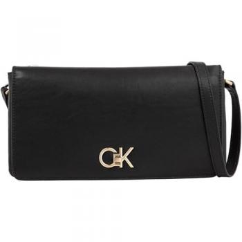 Calvin Klein Re-Lock Double Gusette Black Women's Shoulder Bag
