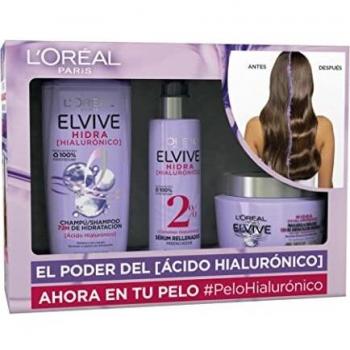 L'Oréal Paris Hidra Hialurónico Cofre Champú 72h Hidratación y Mascarilla 72h Hidratación Intensiva y Sérum Rellenador
