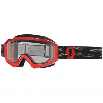 SCOTT Hustle MX Gafas, Unisex Adulto, Negro/Rojo, Talla Única