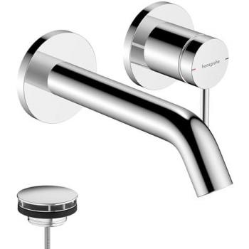 Grifo monomando empotrado para lavabo Hansgrohe Tecturis S, salida 16,5 cm, color cromado