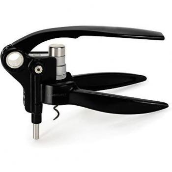 Le Creuset LM250 Set de regalo con sacacorchos profesional y cortacápsulas a juego Extracción del tapón en botella de vino, Poliamida, Negro mate