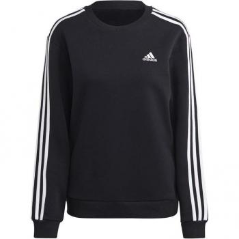 Adidas Women's Essentials 3-Stripes Fleece Sweatshirt - Black/White XS