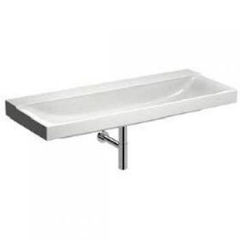 Lavabo Geberit Xeno 2, 120x48 cm, sin orificio para grifería, sin rebosadero, KeraTect, blanco