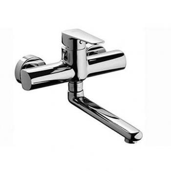 Mezclador Monocomando Cromado para Fregadero de Pared Línea Sly