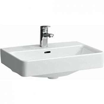 Lavabo sobre encimera Laufen Pro S Compacto 60 x 38 cm, sin rebosadero, sin orificio para grifería, color blanco con LCC