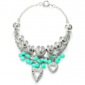 Collar Folli Follie Mujer 4N0F014T - Acero Inox Bañado en Plata de 38cm