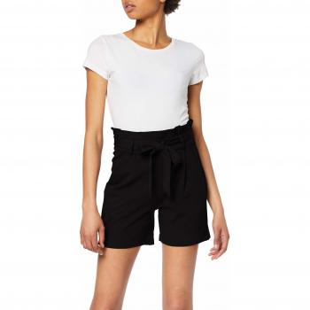 Vero Moda Vmeva HR Paperbag Short Shorts Noos Pantalones Cortos, Negro