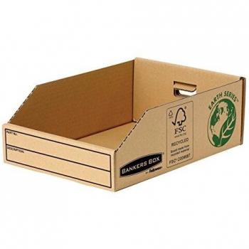 Bankers Box by Fellowes Parts Bin Corrugated Fibreboard Packed Flat W200xD280xH102mm Ref 07355 [Pack 50]