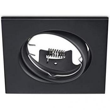 Downlight cuadrado orientable Jura 1xGU10 negro mate 650000132