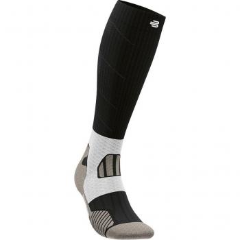 Bauerfeind Men's Mid Cut Trail Run Compression Running Socks - Black, Size 46-49