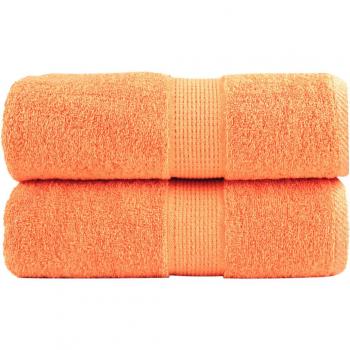 Toallas para huéspedes SOLUND 2 piezas Naranja 30x50 cm 600g/m²