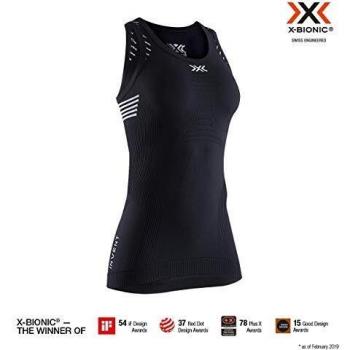 X-Bionic Invent Light Singlet T-Shirt, Mujer, Opal Black/Arctic White, M