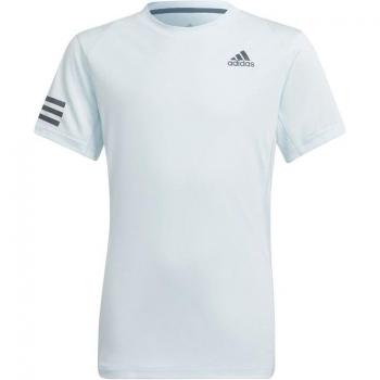 Camiseta de tenis adidas Club 3 Stripes para niño color blanco